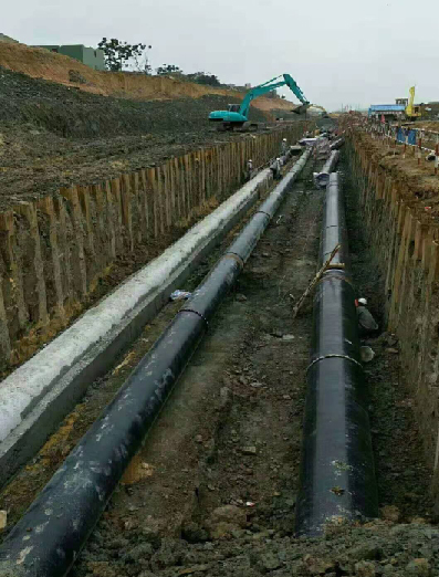 全南縣煤氣管道支護施工中